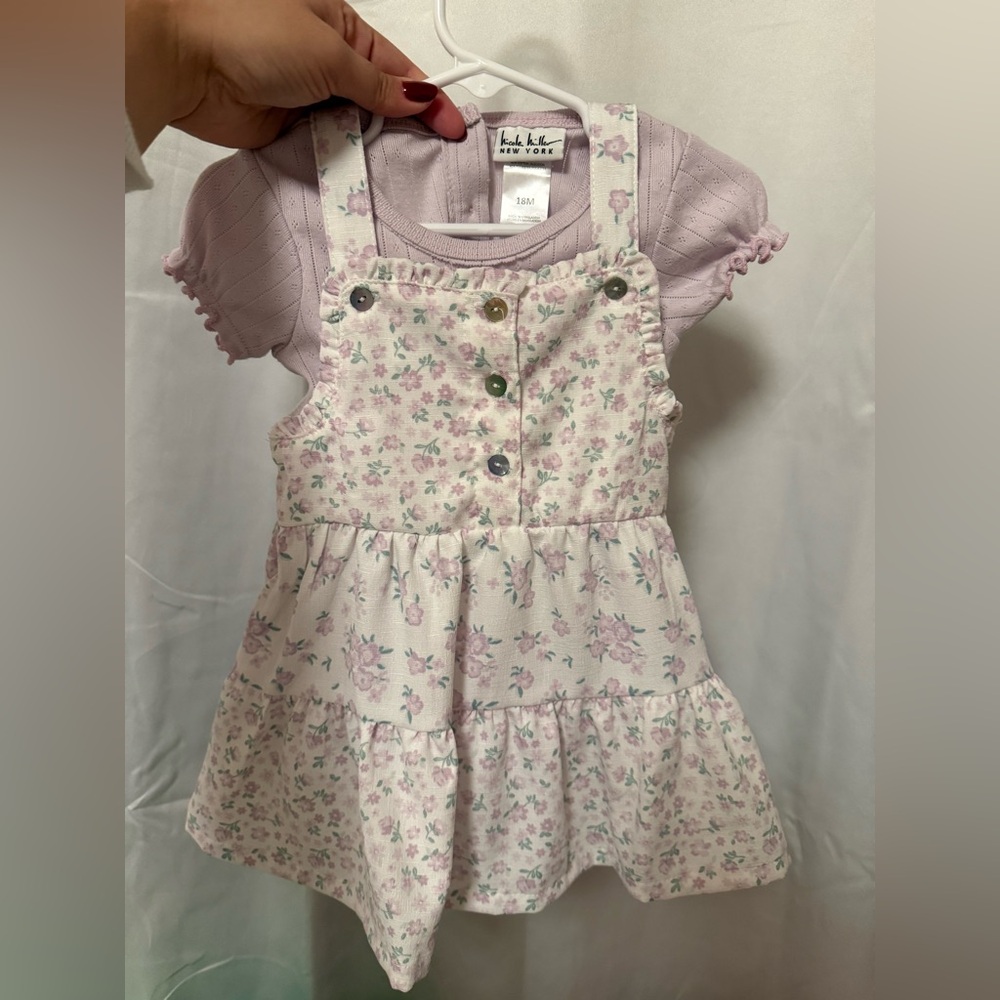 Floral Baby Dress with Ruffle Details